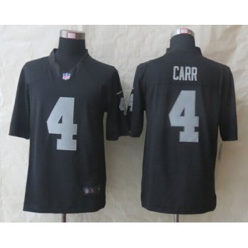 Nike Oakland Raiders #4 Derek Carr Black Limited Jersey