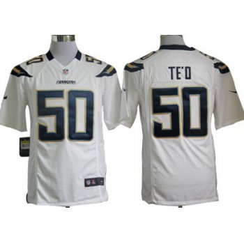 Nike San Diego Chargers #50 Manti Te'o White Game Jersey