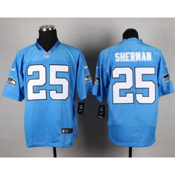 Nike Seattle Seahawks #25 Richard Sherman Light Blue Elite Jersey