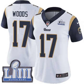 #17 Limited Robert Woods White Nike NFL Road Women's Jersey Los Angeles Rams Vapor Untouchable Super Bowl LIII Bound