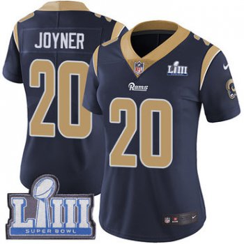 #20 Limited Lamarcus Joyner Navy Blue Nike NFL Home Women's Jersey Los Angeles Rams Vapor Untouchable Super Bowl LIII Bound