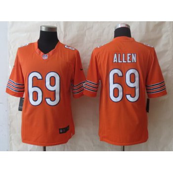 Nike Chicago Bears #69 Jared Allen Orange Limited Jersey