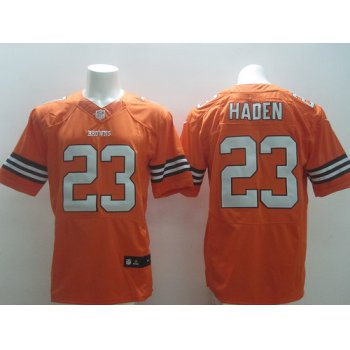 Nike Cleveland Browns #23 Joe Haden Orange Elite Jersey