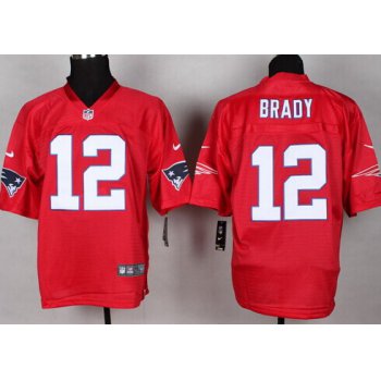 Nike New England Patriots #12 Tom Brady 2014 QB Red Elite Jersey