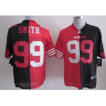 Nike San Francisco 49ers #99 Aldon Smith Red/Black Two Tone Elite Jersey