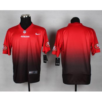 Nike San Francisco 49ers Blank Red/Black Fadeaway Elite Jersey