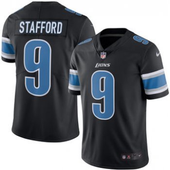 Men's Detroit Lions #9 Matthew Stafford Nike Black Color Rush Limited Jersey