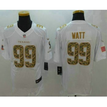 Men's Houston Texans #99 J.J. Watt White Salute To Service Stitched NFL Nike Limited Jersey