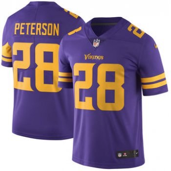 Men's Minnesota Vikings #28 Adrian Peterson Nike Purple Color Rush Limited Jersey