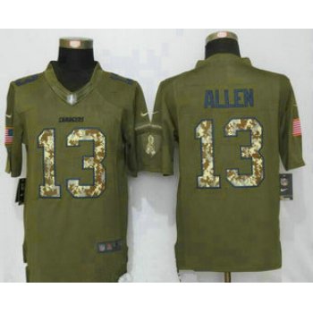 Men's San Diego Chargers #13 Keenan Allen Green Salute To Service Stitched NFL Nike Limited Jersey