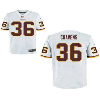 Men's Washington Redskins #36 Su'a Cravens White Nike Elite Jersey