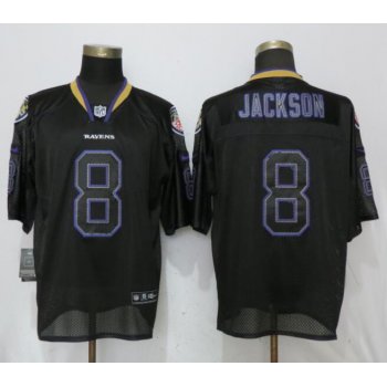 Nike Baltimore Ravens #8 Lamar Jackson Black USA Flag Fashion Elite Jersey