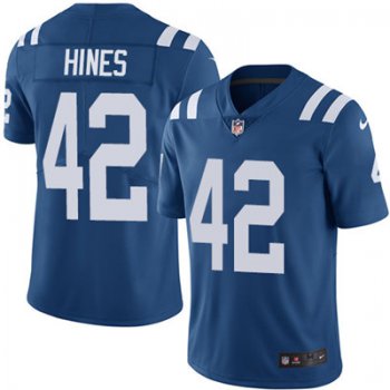 Nike Indianapolis Colts #42 Nyheim Hines Royal Blue Team Color Men's Stitched NFL Vapor Untouchable Limited Jersey