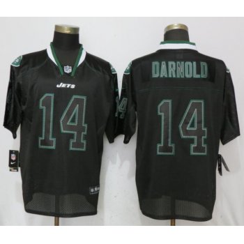 Nike New York Jets #14 Darnold USA Flag Fashion Black Elite Jerseys