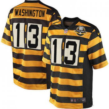 Nike Pittsburgh Steelers #13 James Washington Yellow Black Alternate Men's Stitched NFL 80TH Throwback Elite Jersey