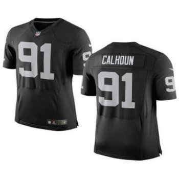 Men's Oakland Raiders #91 Shilique Calhoun New Black Nike Elite Jersey