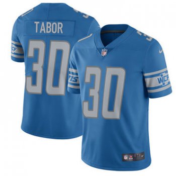 Nike Detroit Lions #30 Teez Tabor Blue Team Color Men's Stitched NFL Elite Jersey