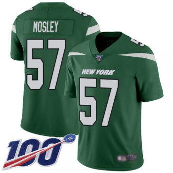 Nike Jets #57 C.J. Mosley Green Team Color Men's Stitched NFL 100th Season Vapor Limited Jersey