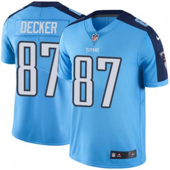 Nike Tennessee Titans #87 Eric Decker Light Blue Team Color Men's Stitched NFL Vapor Untouchable Limited Jersey