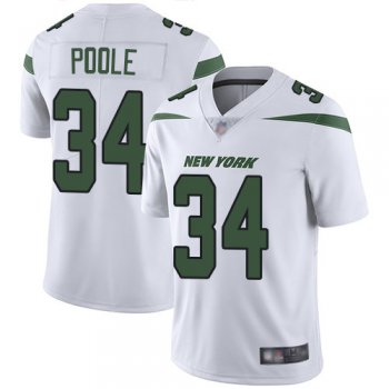 Nike Jets #34 Brian Poole White Men's Stitched NFL Vapor Untouchable Limited Jersey