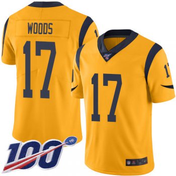 Nike Rams #17 Robert Woods Gold Men's Stitched NFL Limited Rush 100th Season Jersey