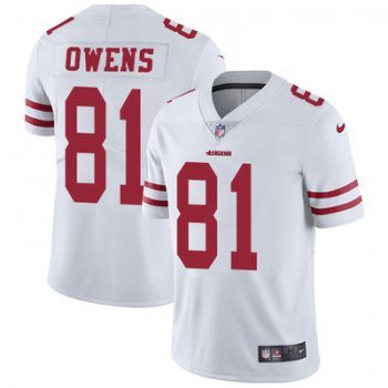 Nike San Francisco 49ers #81 Terrell Owens White Men's Stitched NFL Vapor Untouchable Limited Jersey