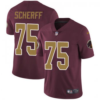 Nike Washington Redskins #75 Brandon Scherff Burgundy Red Alternate Men's Stitched NFL Vapor Untouchable Limited Jersey