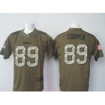 Men's Oakland Raiders #89 Amari Cooper Green Salute To Service 2015 NFL Nike Limited Jersey