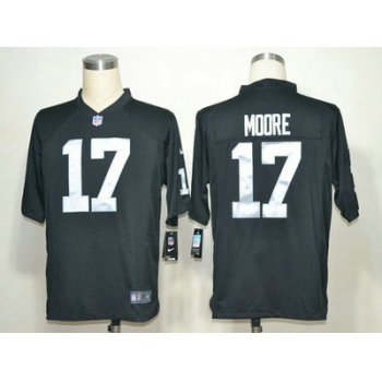 Nike Oakland Raiders 17 Denarius Moore Black 2012 Nike NFL Game Jersey