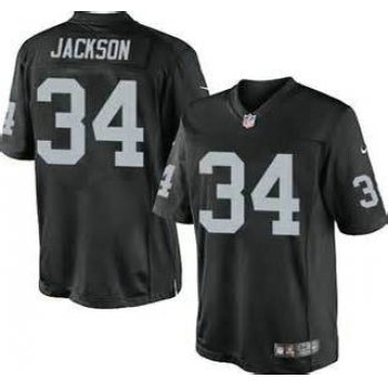 Nike Oakland Raiders #34 Bo Jackson Black Game Jersey