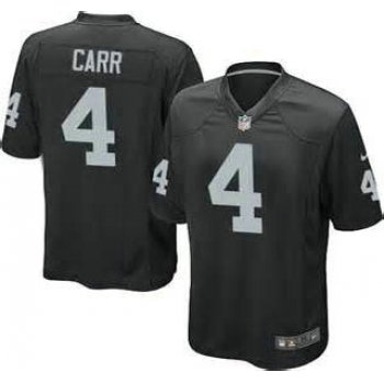 Nike Oakland Raiders #4 Derek Carr Black Game Jersey