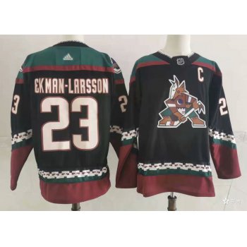 Men's Arizona Coyotes #23 Oliver Ekman-Larsson Throwback Kachina Black Jersey