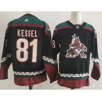 Men's Arizona Coyotes #81 Phil Kessel Throwback Kachina Black Jersey