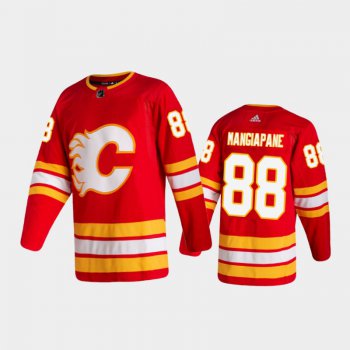 Men's Calgary Flames #88 Andrew Mangiapane Home Red 2020-21 Authentic Jersey