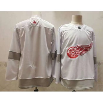 Men's Detroit Red Wings Blank White Adidas 2020-21 Alternate Authentic Player NHL Jersey