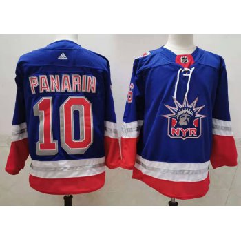 Men's New York Rangers #10 Artemi Panarin Light Blue 2021 Retro Stitched NHL Jersey