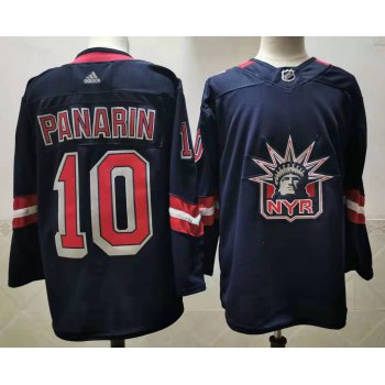 Men's New York Rangers #10 Artemi Panarin Navy Blue Adidas 2020-21 Stitched NHL Jersey