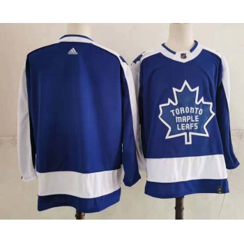 Men's Toronto Maple Leafs Blank Royal Blue 2021 Retro Stitched NHL Jersey