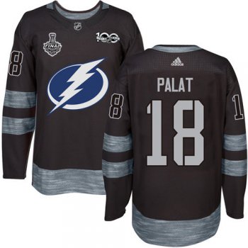 Adidas Lightning #18 Ondrej Palat Black 1917-2017 100th Anniversary 2020 Stanley Cup Final Stitched NHL Jersey