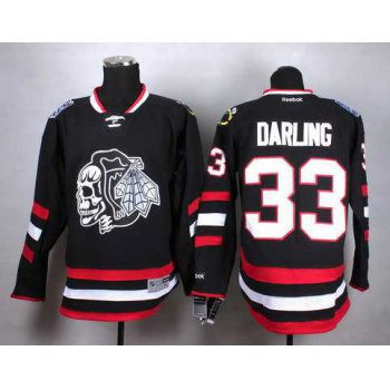 Chicago Blackhawks #33 Scott Darling 2014 Stadium Series Black With Black Skulls Jersey