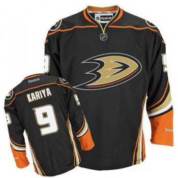 Men's Anaheim Ducks #9 Paul Kariya Black Third Jersey