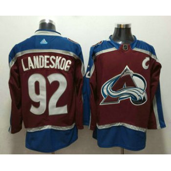 Men's Colorado Avalanche #92 Gabriel Landeskog Red With C Patch 2017-2018 Hockey Stitched NHL Jersey