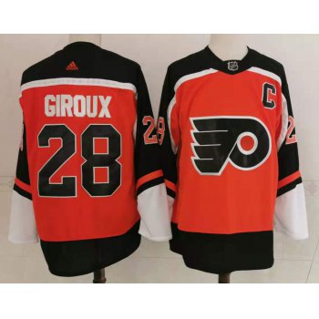 Men's Philadelphia Flyers #28 Claude Giroux Orange Adidas 2020-21 Stitched NHL Jersey