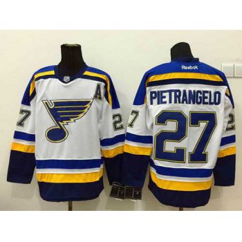 Men's St. Louis Blues #27 Alex Pietrangelo 2014 White Jersey