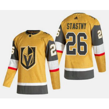 Men's Vegas Golden Knights #26 Paul Stastny Gold 2020-21 Alternate Stitched Adidas Jersey