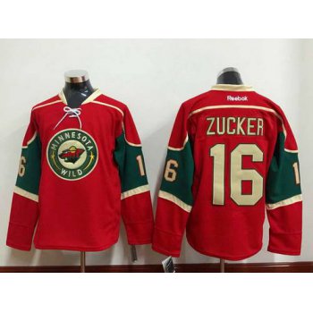 Minnesota Wild #16 Jason Zucker Red Jersey