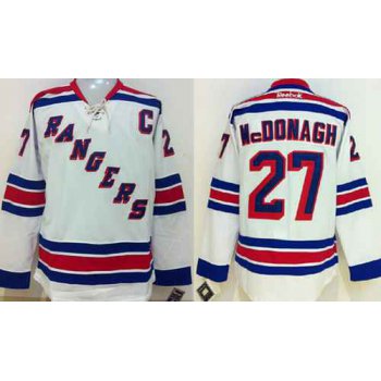 New York Rangers #27 Ryan Mcdonagh White Jersey