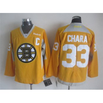 Boston Bruins #33 Zdeno Chara 2014 Training Yellow Jersey