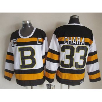 Boston Bruins #33 Zdeno Chara White 75TH Throwback CCM Jersey