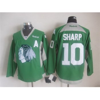 Chicago Blackhawks #10 Patrick Sharp 2014 Training Green Jersey